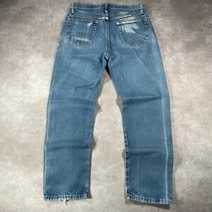 Vintage Rustler Paint Stained Denim Jeans